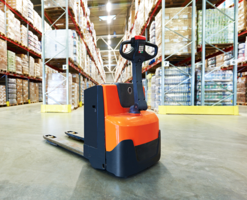 Applicatie Loadcel voor de juiste stuurcommando's van een pallettruck