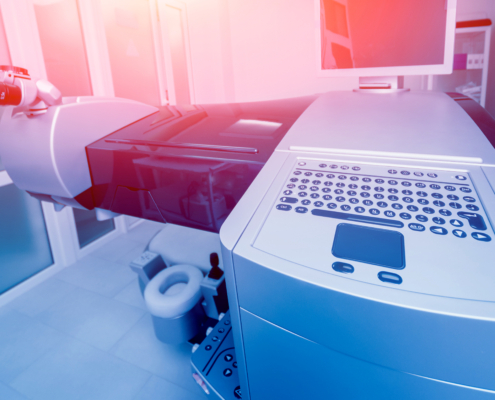 Applicatie geoptimaliseerde joystickgreep voor bedining patientenbedden